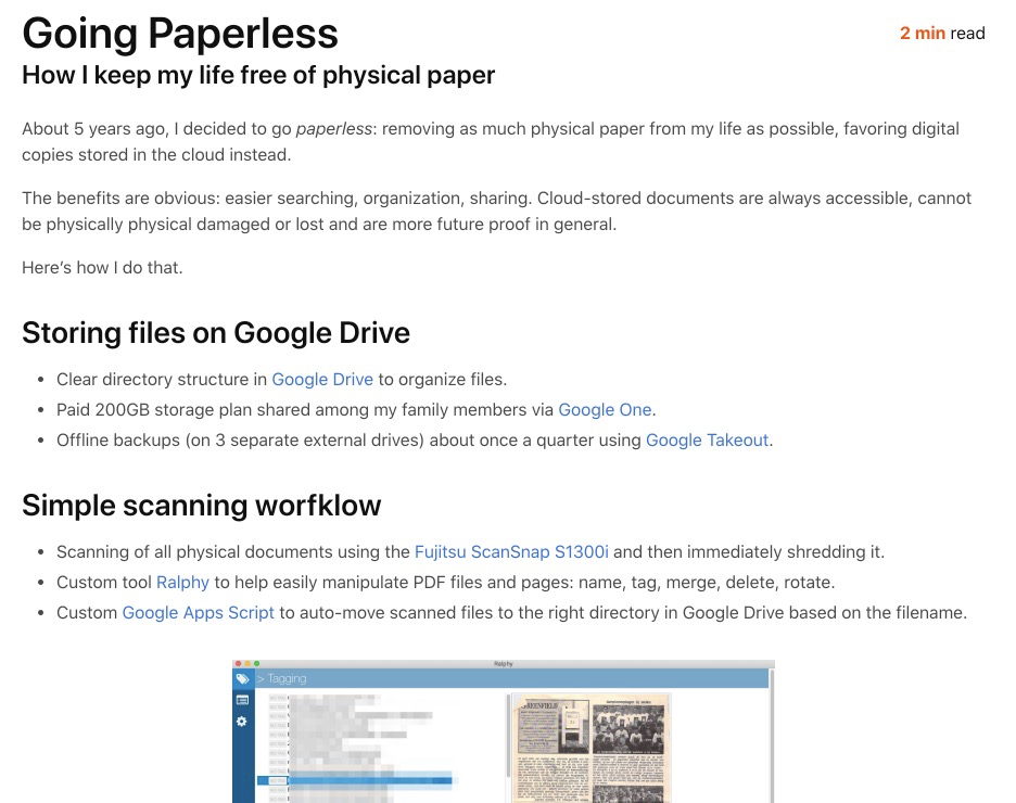 Do you still keep papers around for administration?  If so, you might be interested in [my blogpost about going paperless](/posts/going-paperless).