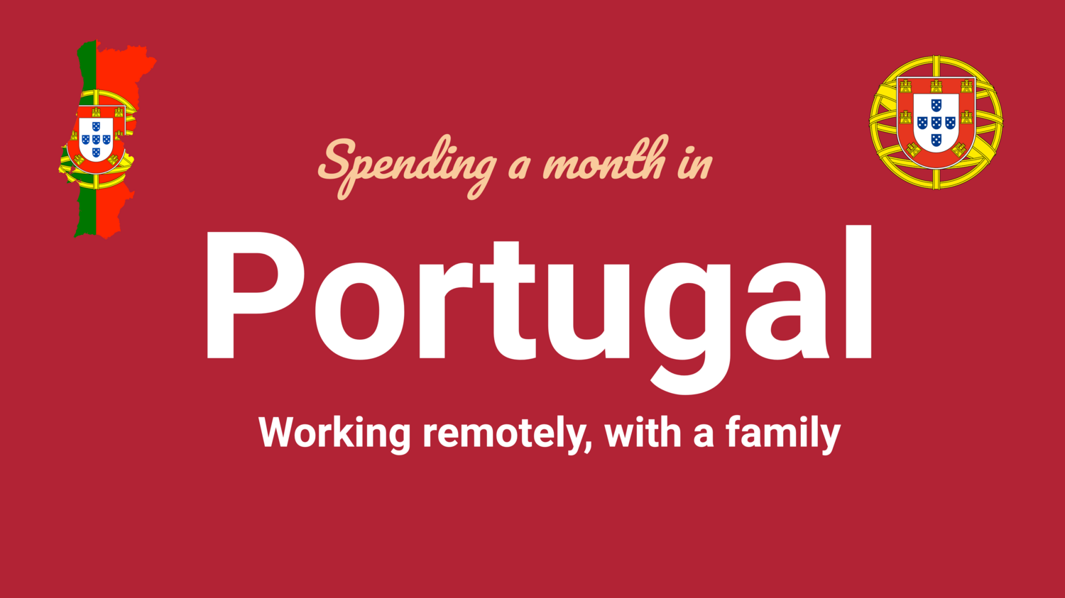 [Spending a month in Portugal](/posts/spending-a-month-in-portugal/): Details on our aforementioned experience in Portugal.