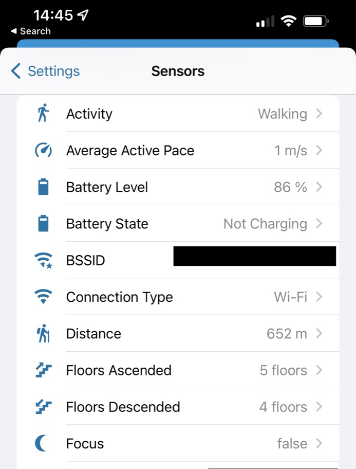 Software sensors for presence detection and more, via the Home Assistant mobile app.