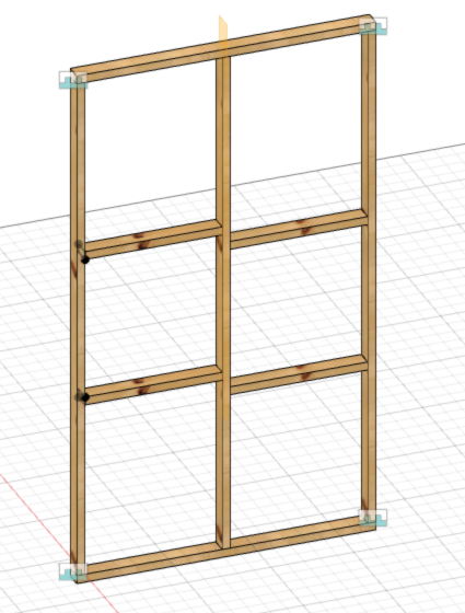Frame design in CAD. I ended up not drawing the whole frame and sauna up in detail in CAD, instead just winging it along the way.