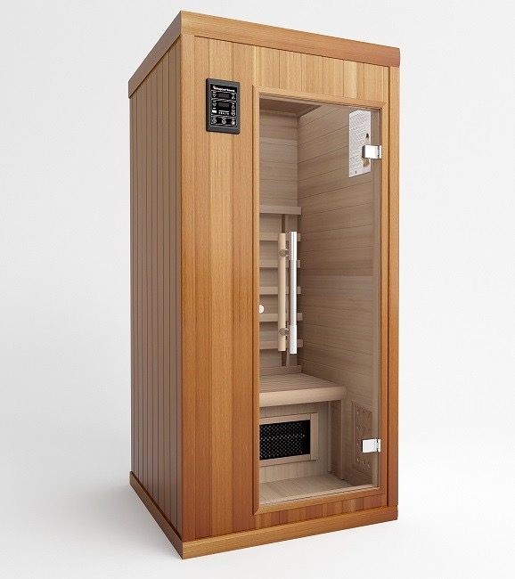 The same sauna I showed before: i.e. the reference model I was modelling after.  Source: [SuperSauna](https://www.supersauna.nl/infrarood-sauna-cabine/1-peroons.html)