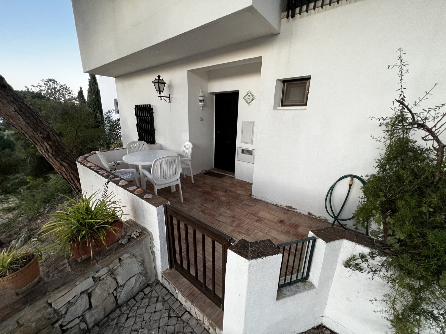 The front door of our AirBnB townhouse in *Vale de Lobo*, Portugal.