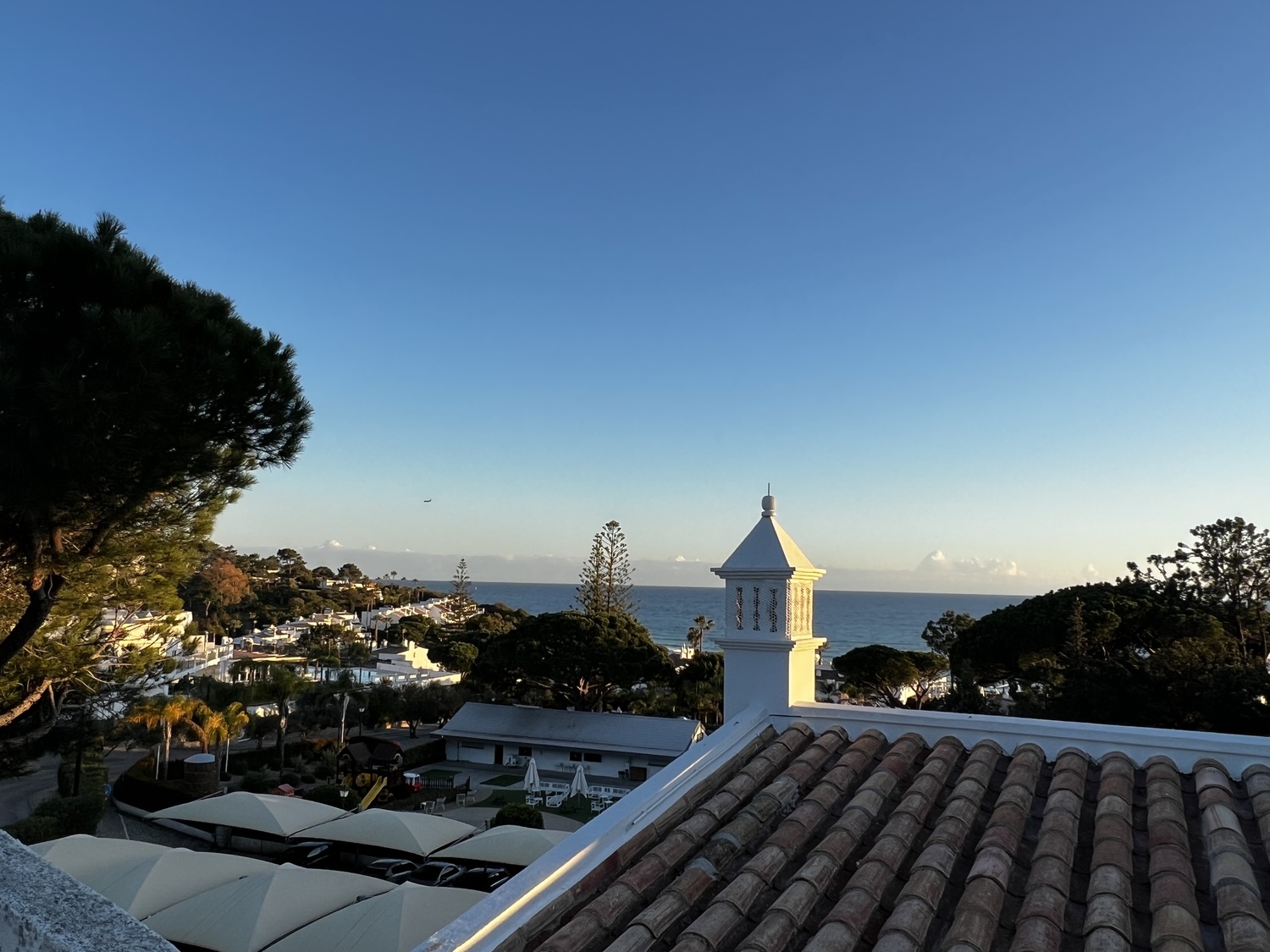 The view from our rooftop terrace. We were a 3 minute walk from the beach.