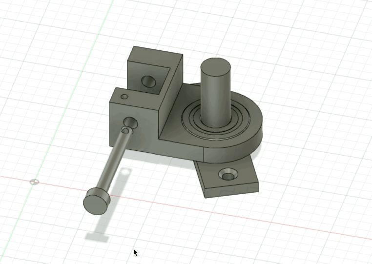 One of the hinge mechanisms in Fusion360